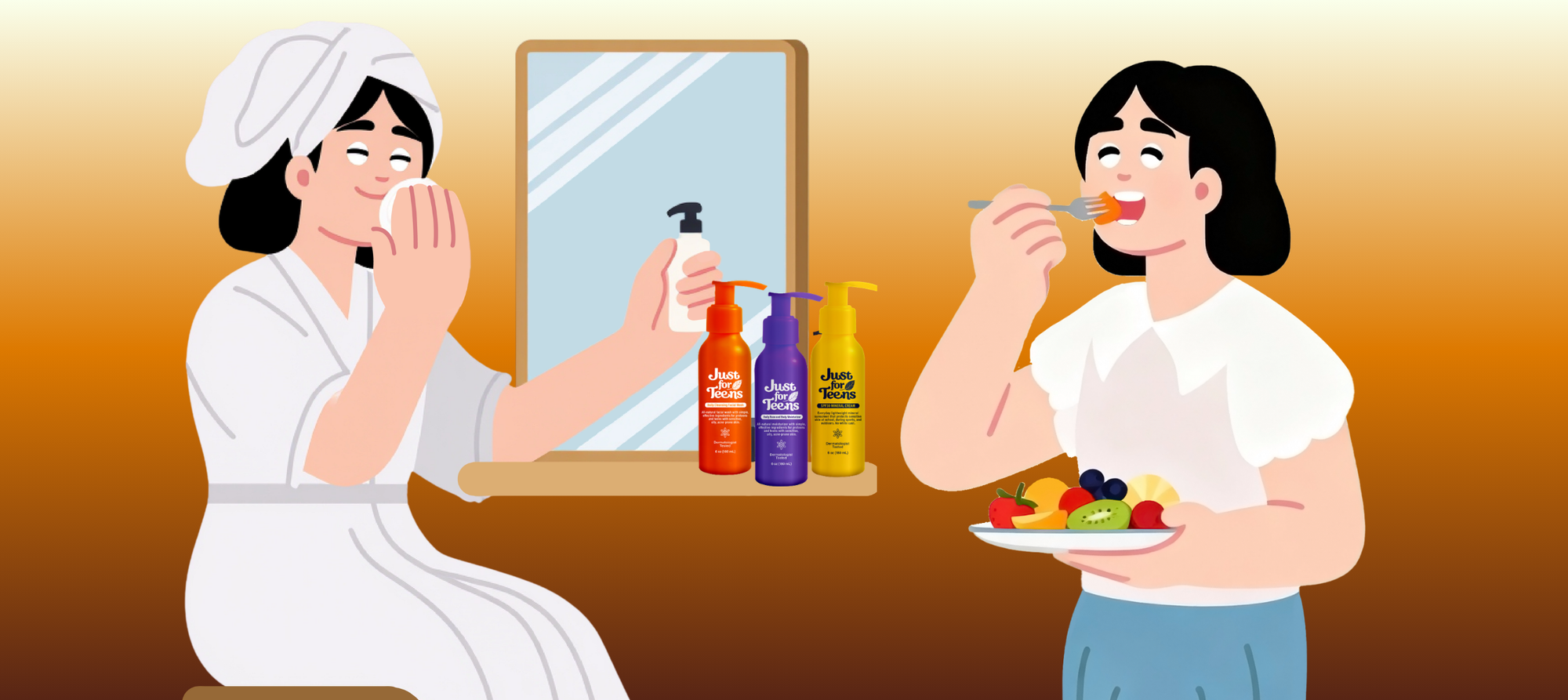 healthy eating tips for clearer skin in teens and preteens