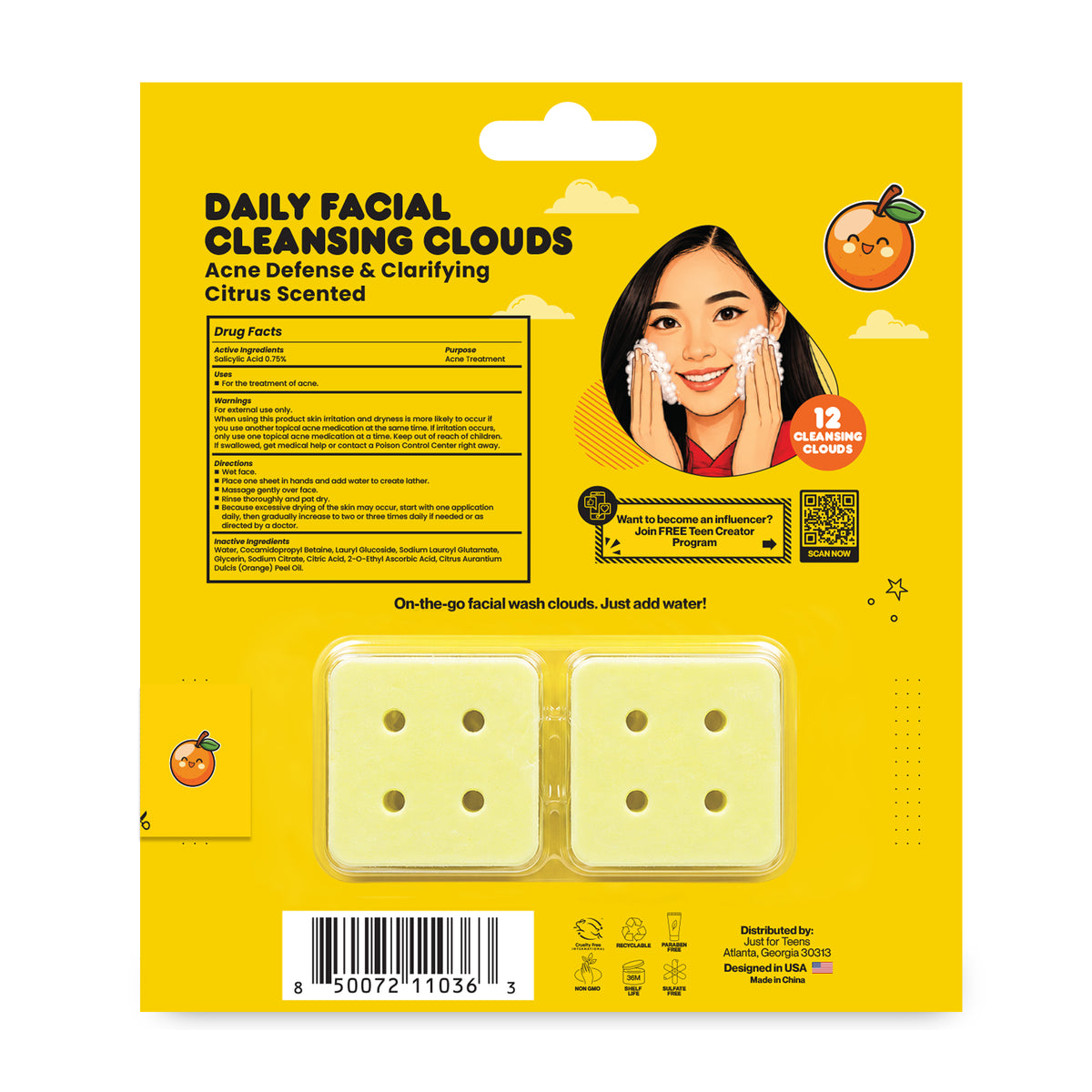Daily Facial Cleansing Clouds Citrus
