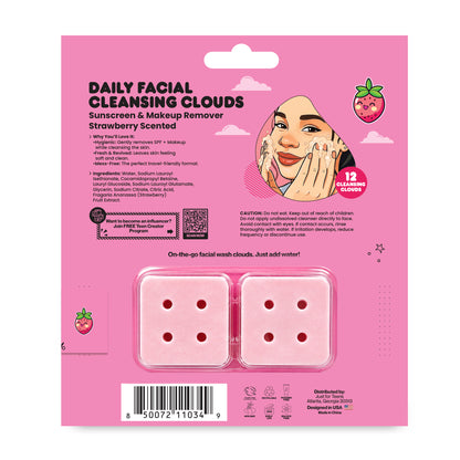 Daily Facial Cleansing Clouds Strawberry
