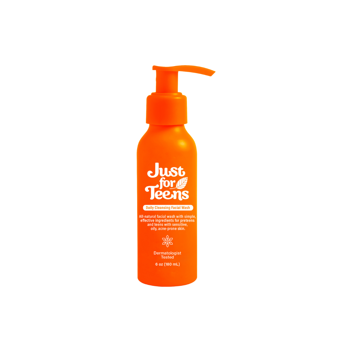 Orange bottle labeled 'Just for Teens' on a white background